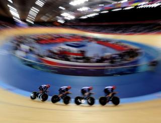 Great Britain won their heat in the team pursuit.