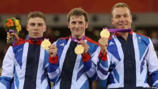 Philip Hindes, Jason Kenny and Chris Hoy