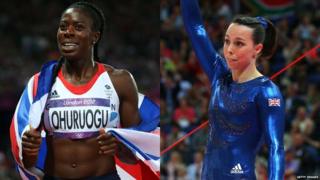 Christine Ohuruogu and Beth Tweddle