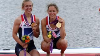 Rowers Katherine Copeland and Sophie Hosking