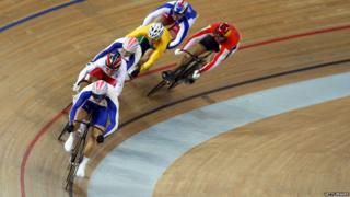 Sir Chris Hoy at the Beijing Olympics.