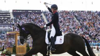 Charlotte Dujardin claimed her second gold of the games in the individual dressage competition.