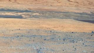 Picture of Mars landscape taken by Curiosity rover