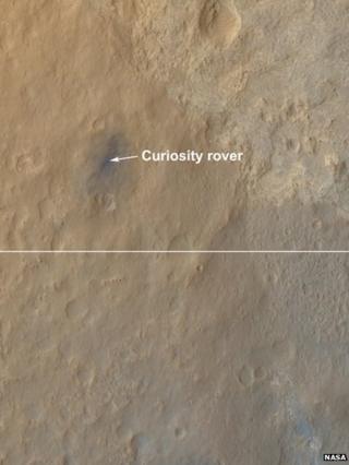 Picture of the Curiosity rover on Mars