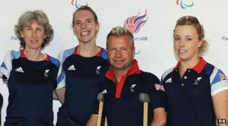 Deborah Criddle, Sophie Christiansen, Lee Pearson and Sophie Wells
