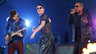 Coldplay with Rihanna and Jay-Z