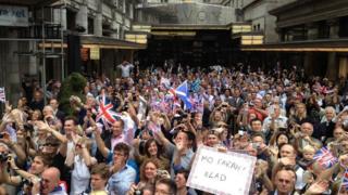 Outside the Savoy