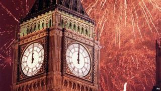 Big Ben on New Year's Day