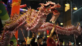 Dragon race in Hong Kong.