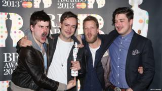 Recognise this lot? No? Oh. Well they're Mumford and Sons and they won best British group.