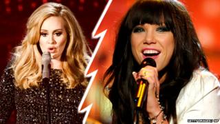 Adele and Carly Rae Jepsen