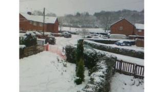 Snow covered road