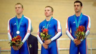 Chris Hoy, Craig MacLean and Jason Queally