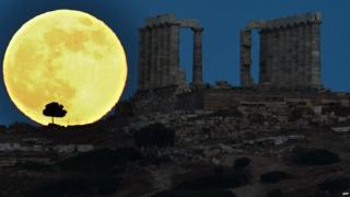 Supermoon in Greece