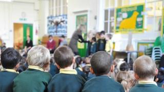 Primary school children in assembly