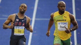 Tyson Gay and Asafa Powell