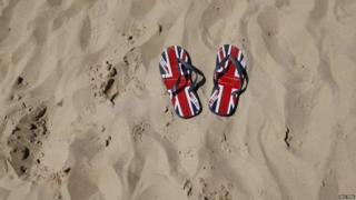 Union jack flip-flops