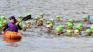 Triathlon swimmers