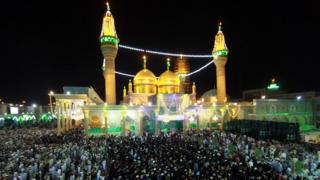 Worshippers attend a Lailat al-Qadr