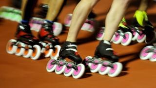 Skaters compete at the World Games in Cali, Columbia.