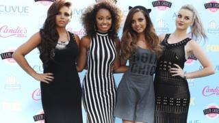 Little Mix posing for pictures