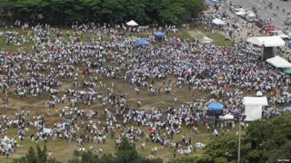 Protest in Luneta park in Metro Manila