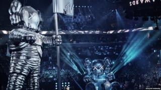 Scene at the MTV music awards