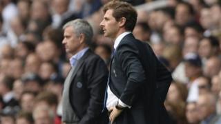 Tottenham Hotspur's manager Andre Villas-Boas and Chelsea's Jose Mourinho