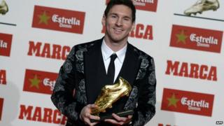 Lionel Messi with Golden Boot