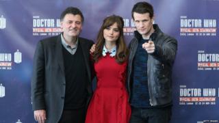 Steven Moffat, Jenna Coleman and Matt Smith