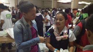 Volunteers packing aid supplies in Cebu City