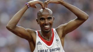 Mo Farah doing the MoBot