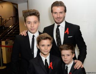 David Beckham and his sons