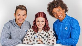 Barney Harwood, Lindsey Russel and Radzi Chinyanganya pose together for photo