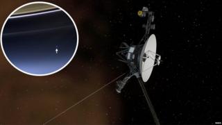 Voyager 1 and Earth shot