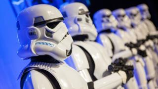 A line of Stormtroopers
