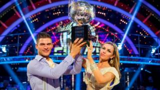 Abbey Clancy and dance partner Aljaz Skorjanec