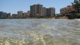 An empty beach in Varosha