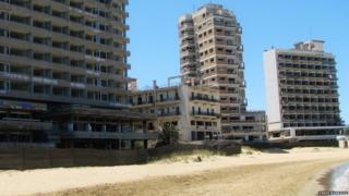 Ruined buildings in Varosha