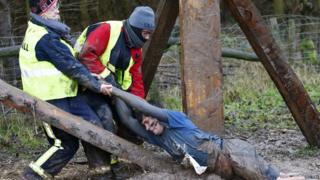Tough Guy competitor gets pulled out of mud