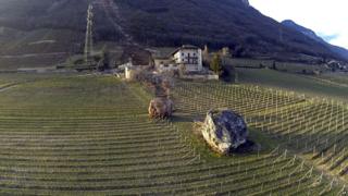 House hit by boulder