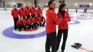 GB men's and women's curling teams