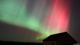 Photo of the Northern Lights taken by Gill Merriman