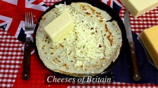 A pancake with cheese