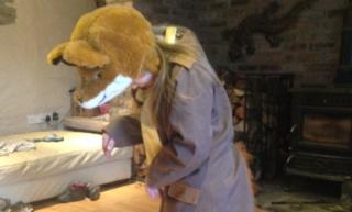 Rubie dressed up as Fantastic Mr Fox