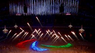 Fireworks at the Winter Paralympics Opening Ceremony