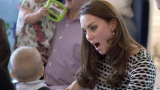 Prince George and his mum the Duchess of Cambridge