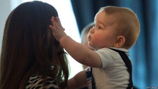 Prince George and his mum the Duchess of Cambridge