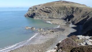 Cliff on Ramsey Island