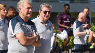 Roy Hodgson and Sir Trevor Booking